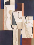 Willi Baumeister three stepped figures 1920 Art A4 Photo Print