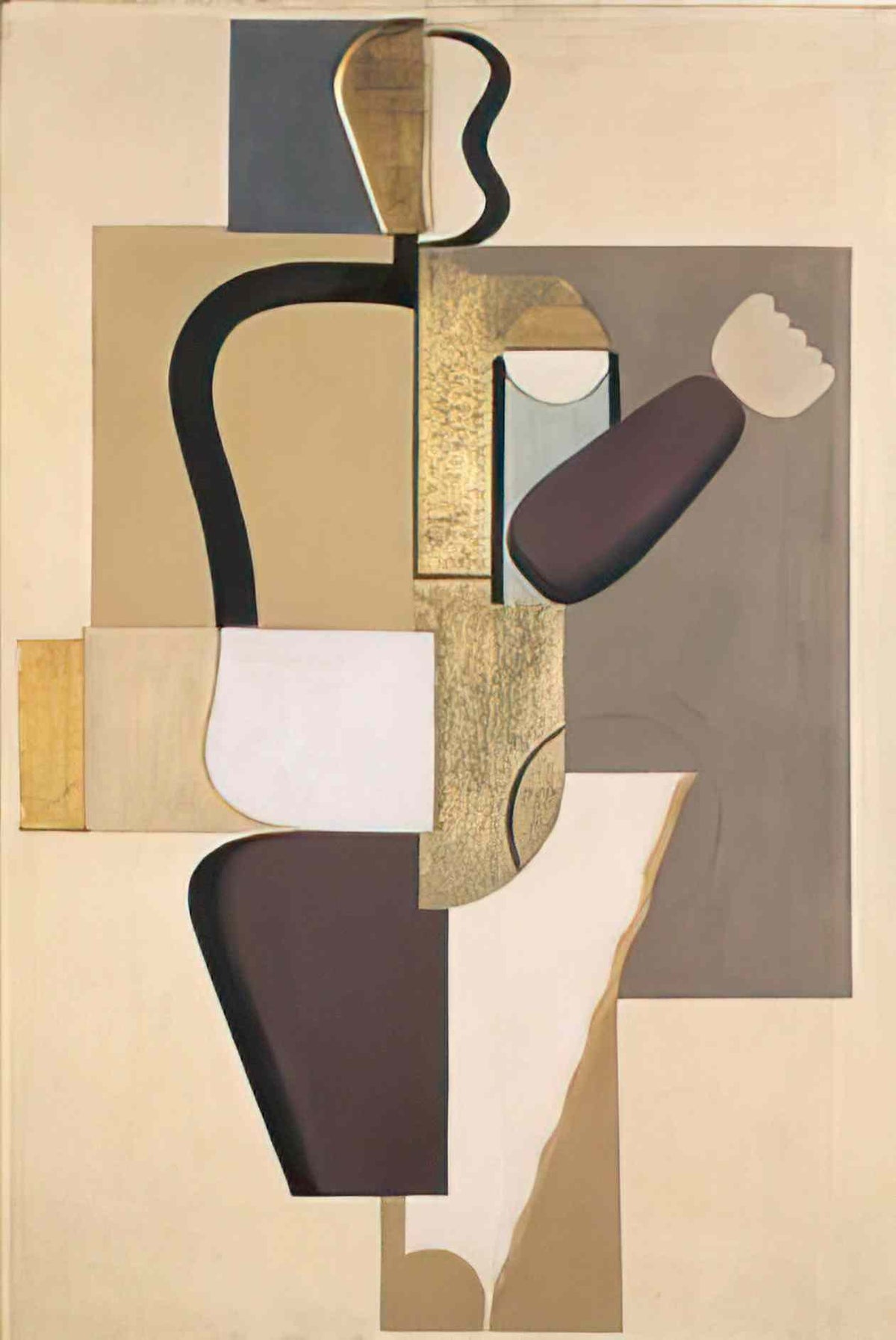 Willi Baumeister wall picture with metals 1923 Art A4 Photo Print