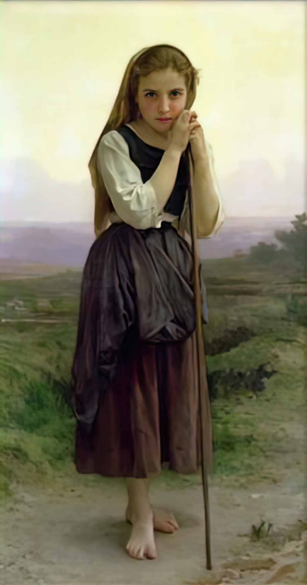 William Adolphe Bouguereau a little shepherdess 2 Art A4 Photo Print