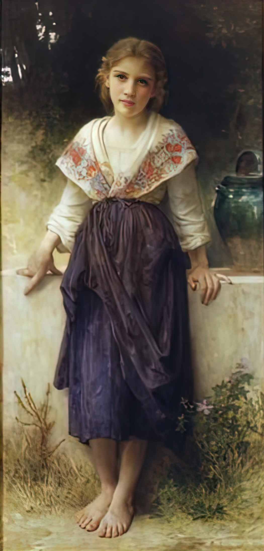 William Adolphe Bouguereau a moment of rest 1900 Art A4 Photo Print
