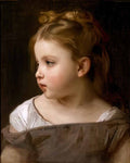William Adolphe Bouguereau a young girl in profile Art A4 Photo Print