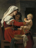 William Adolphe Bouguereau admiration maternelle le bain Art A4 Photo Print