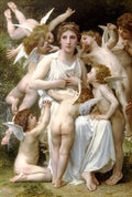 William Adolphe Bouguereau assault 1898 Art A4 Photo Print