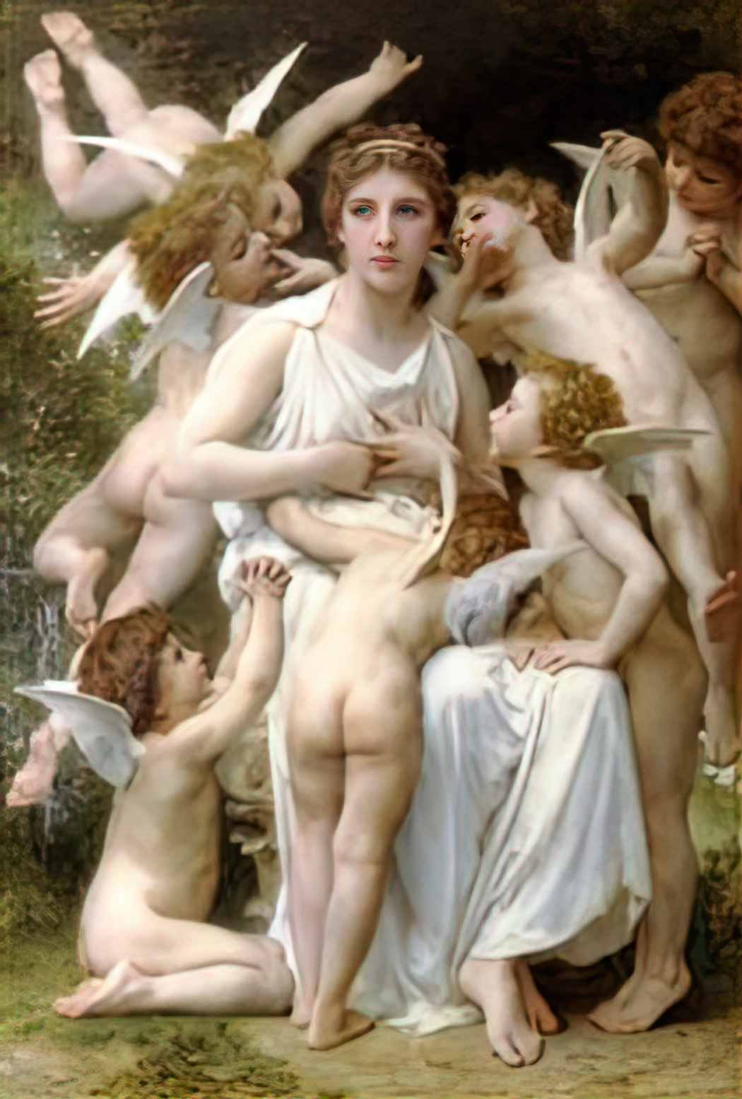 William Adolphe Bouguereau assault 1898 Art A4 Photo Print