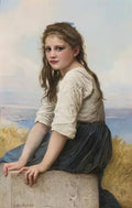 William Adolphe Bouguereau at the seaside Art A4 Photo Print