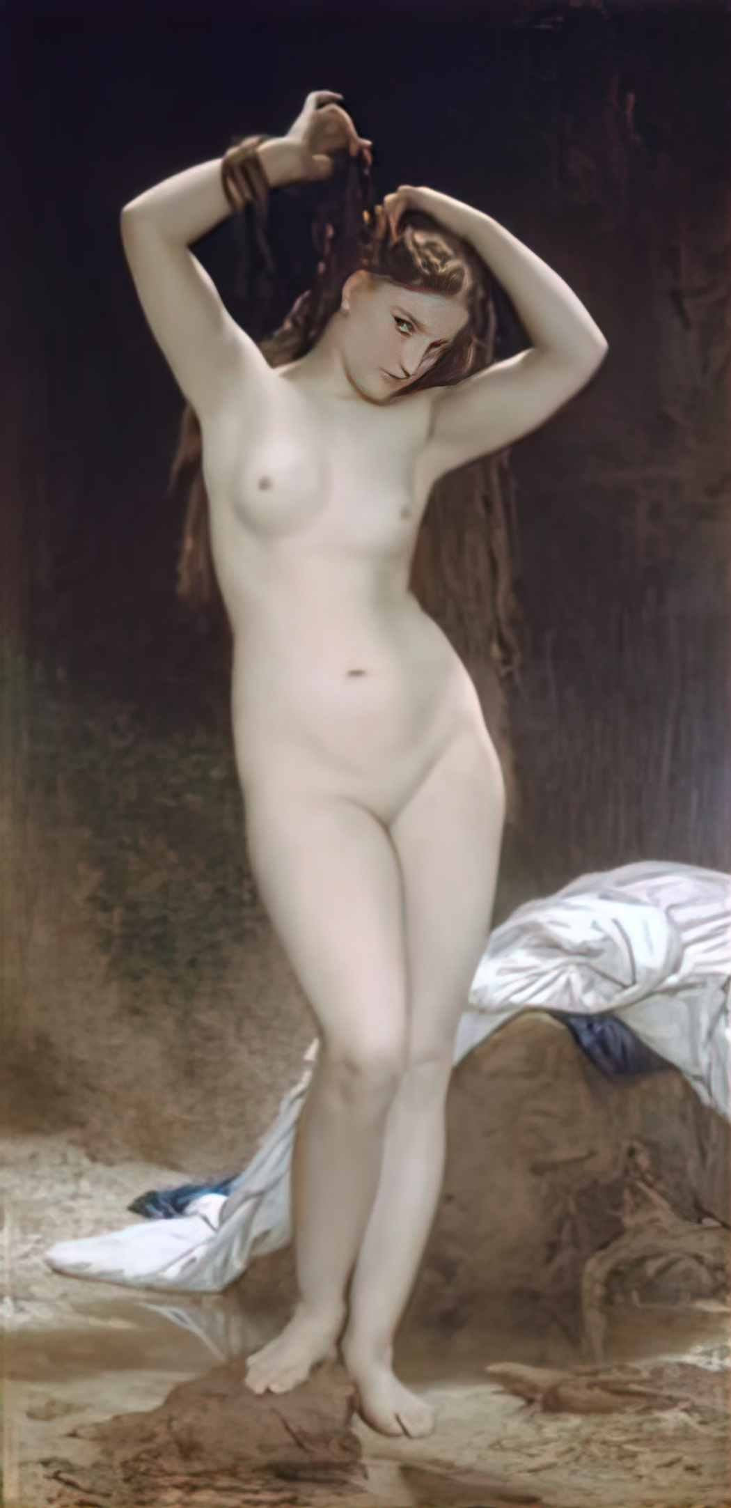 William Adolphe Bouguereau baigneuse 1870 Art A4 Photo Print