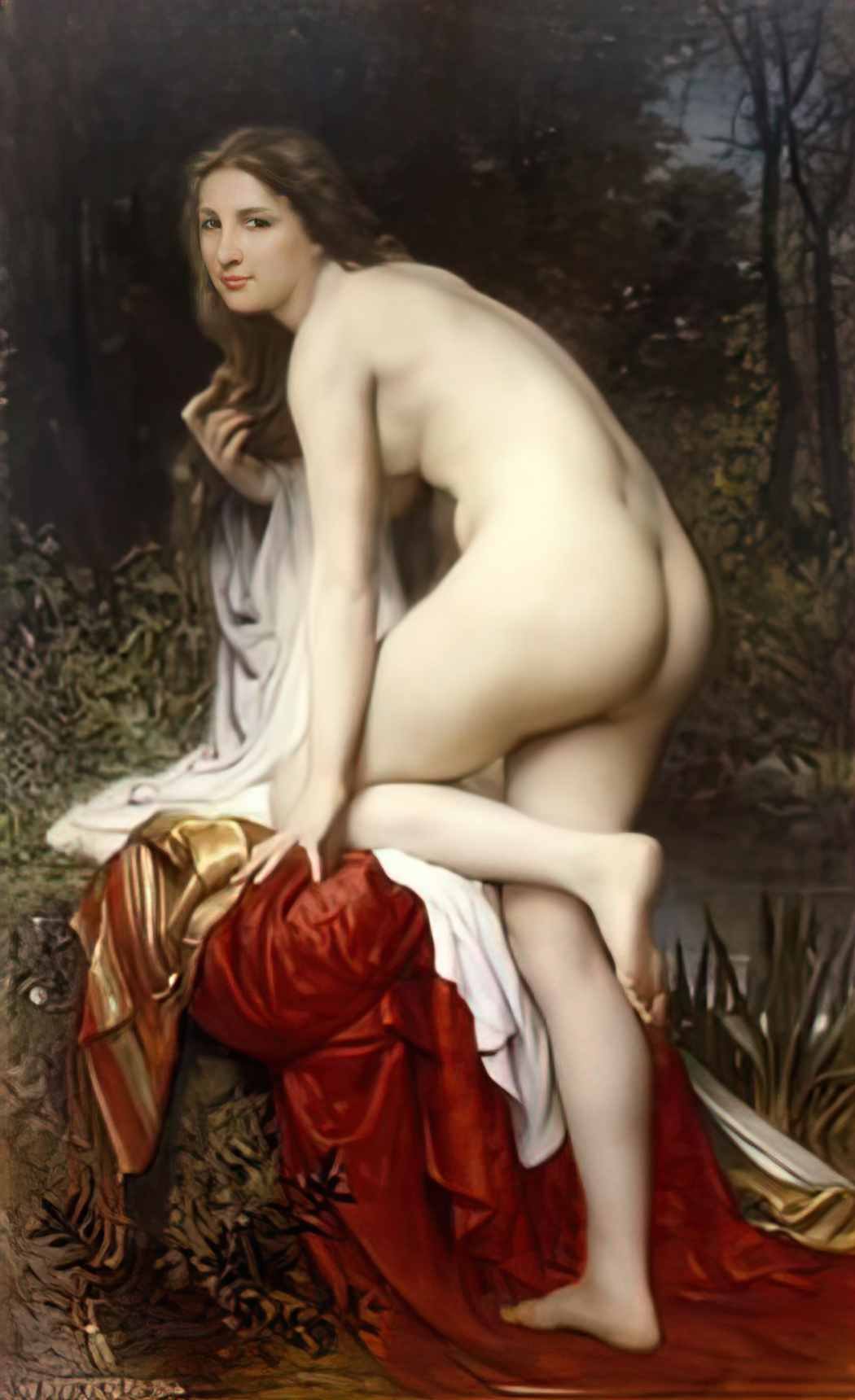William Adolphe Bouguereau bather Art A4 Photo Print