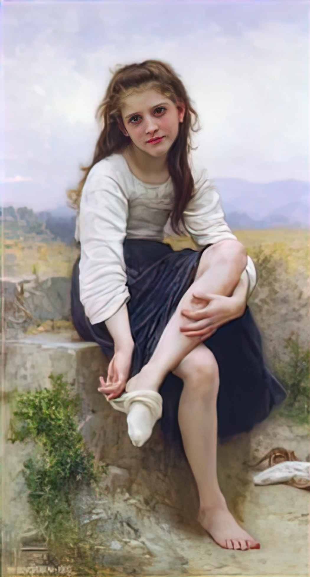William Adolphe Bouguereau before the bath 1900 Art A4 Photo Print