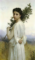 William Adolphe Bouguereau branche de laurier 1900 Art A4 Photo Print