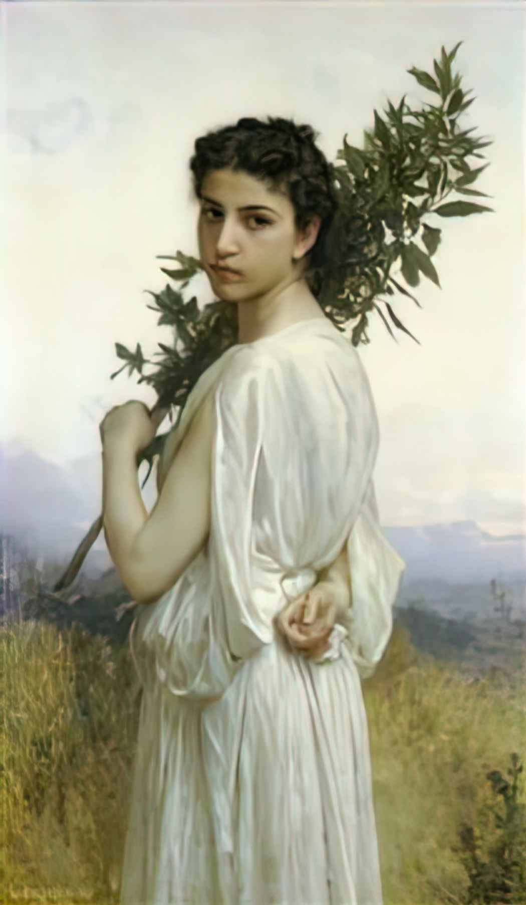 William Adolphe Bouguereau branche de laurier 1900 Art A4 Photo Print