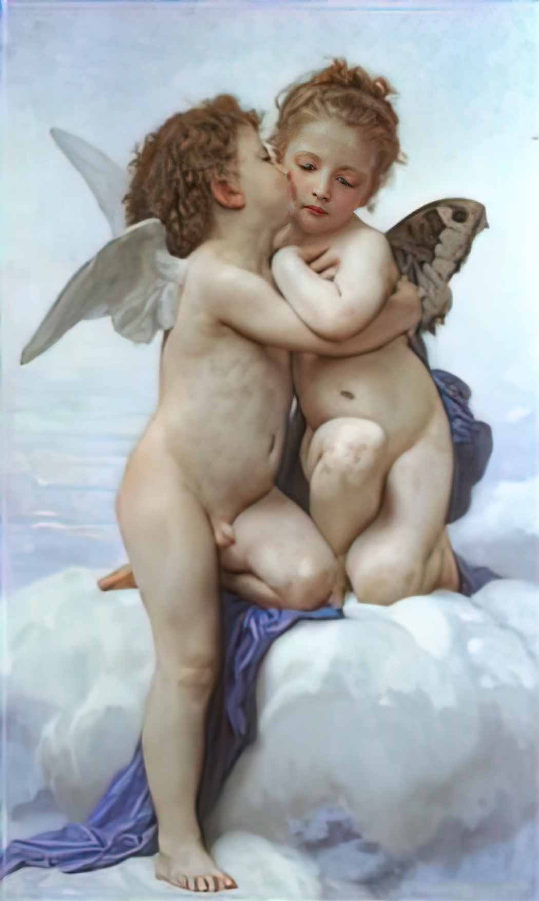 William Adolphe Bouguereau cupid and psyche 1889 Art A4 Photo Print