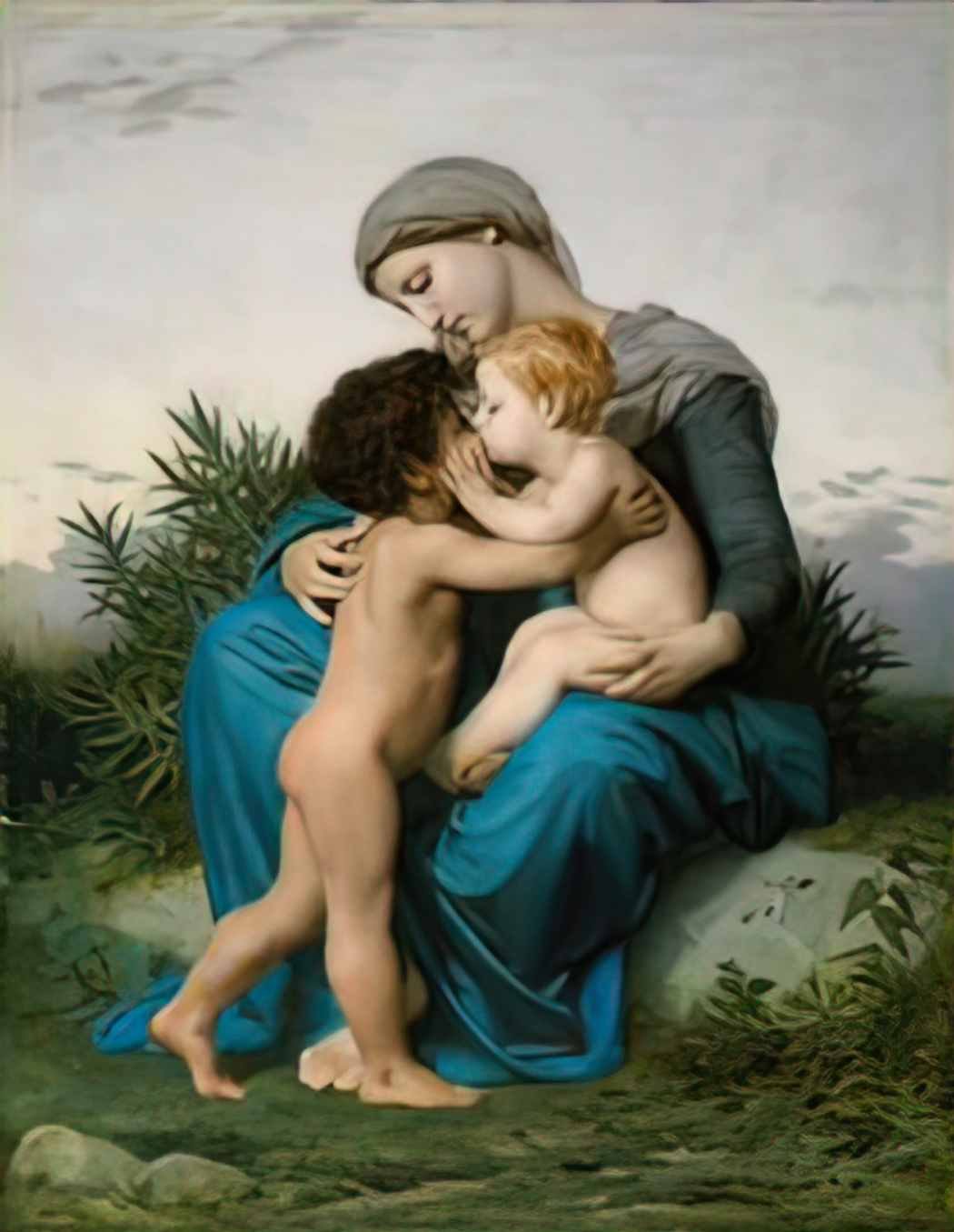 William Adolphe Bouguereau fraternal love Art A4 Photo Print