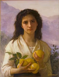 William Adolphe Bouguereau girl holding lemons Art A4 Photo Print
