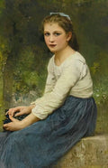 William Adolphe Bouguereau girl with grapes Art A4 Photo Print