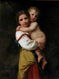 William Adolphe Bouguereau going to the bath Art A4 Photo Print