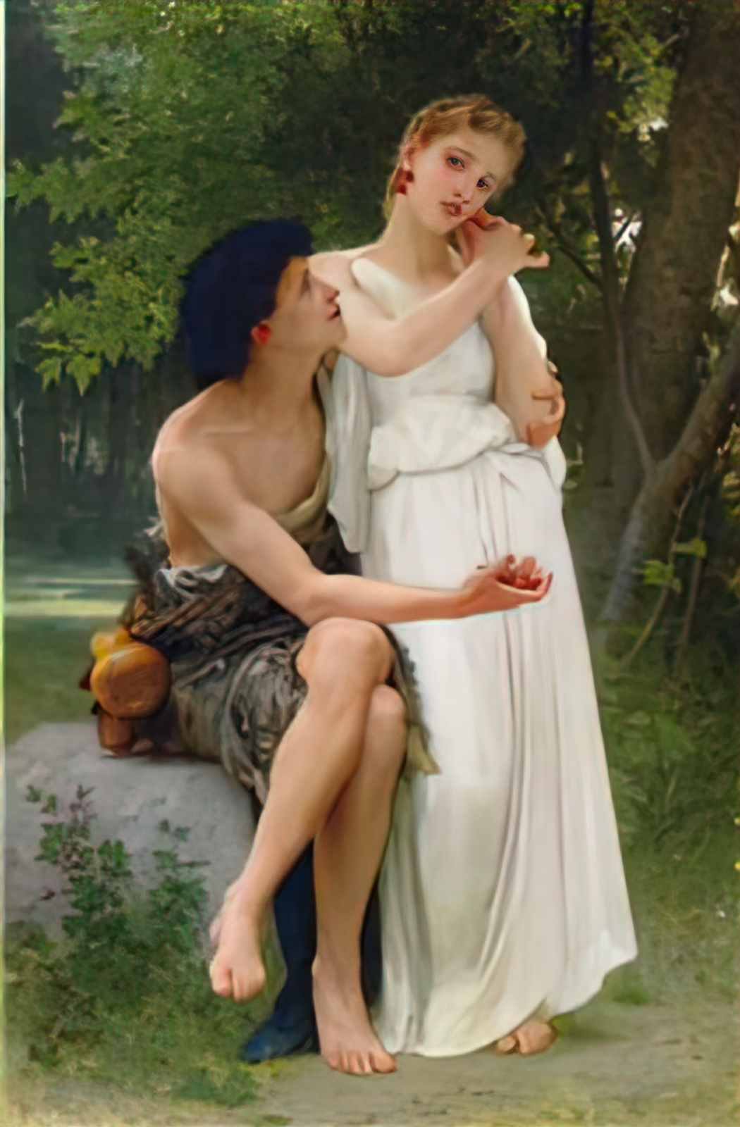 William Adolphe Bouguereau her first jewels 1891 Art A4 Photo Print