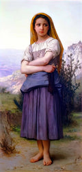 William Adolphe Bouguereau knitting machine 1884 Art A4 Photo Print