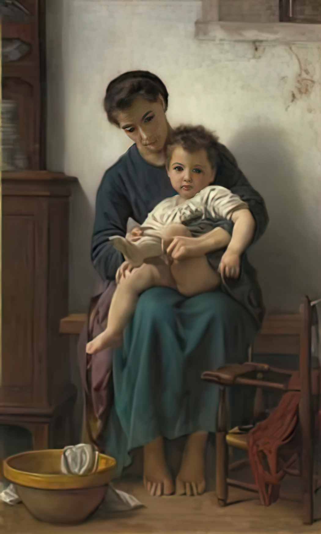 William Adolphe Bouguereau la grande soeur Art A4 Photo Print