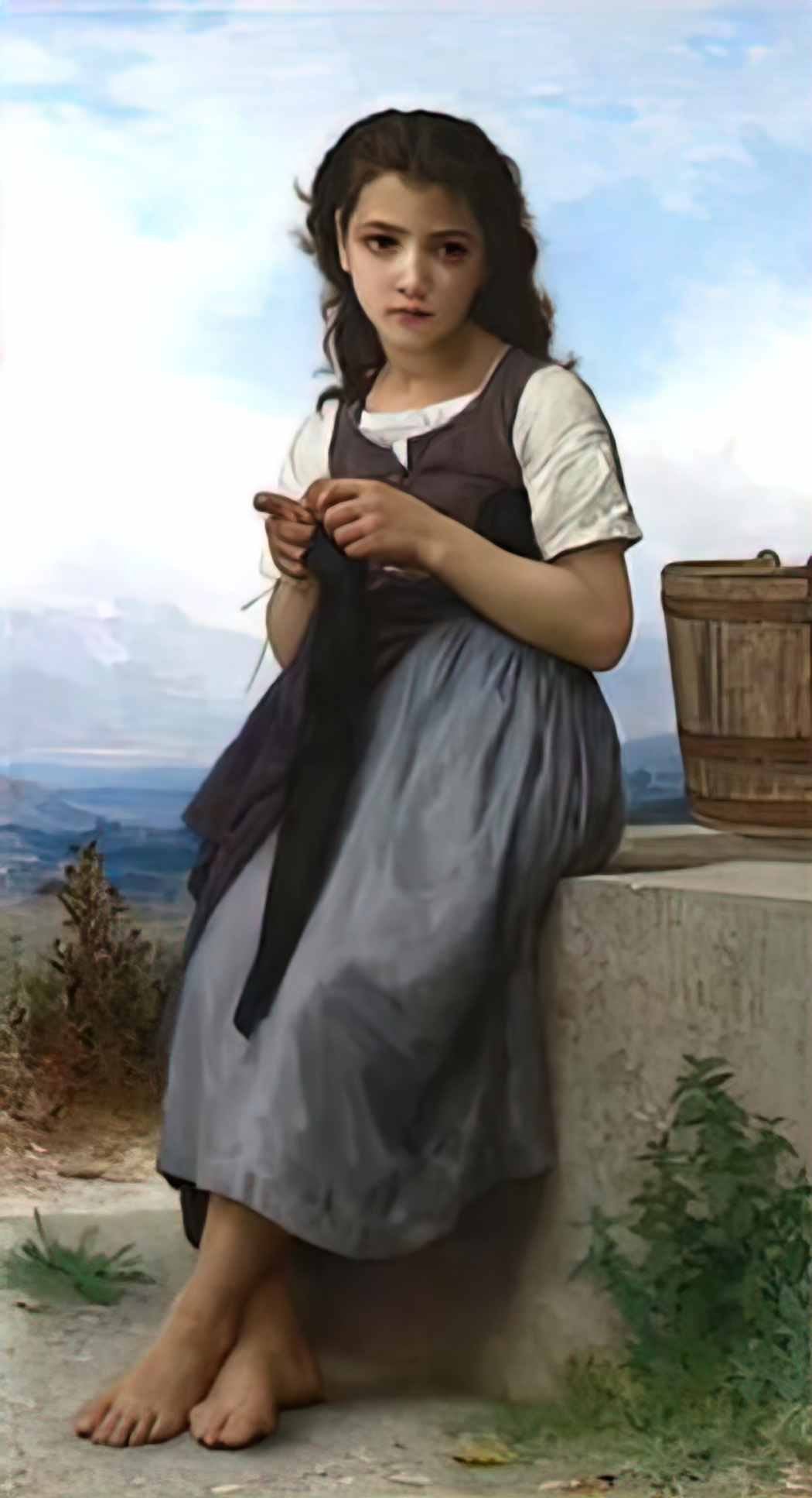 William Adolphe Bouguereau la tricoteuse Art A4 Photo Print