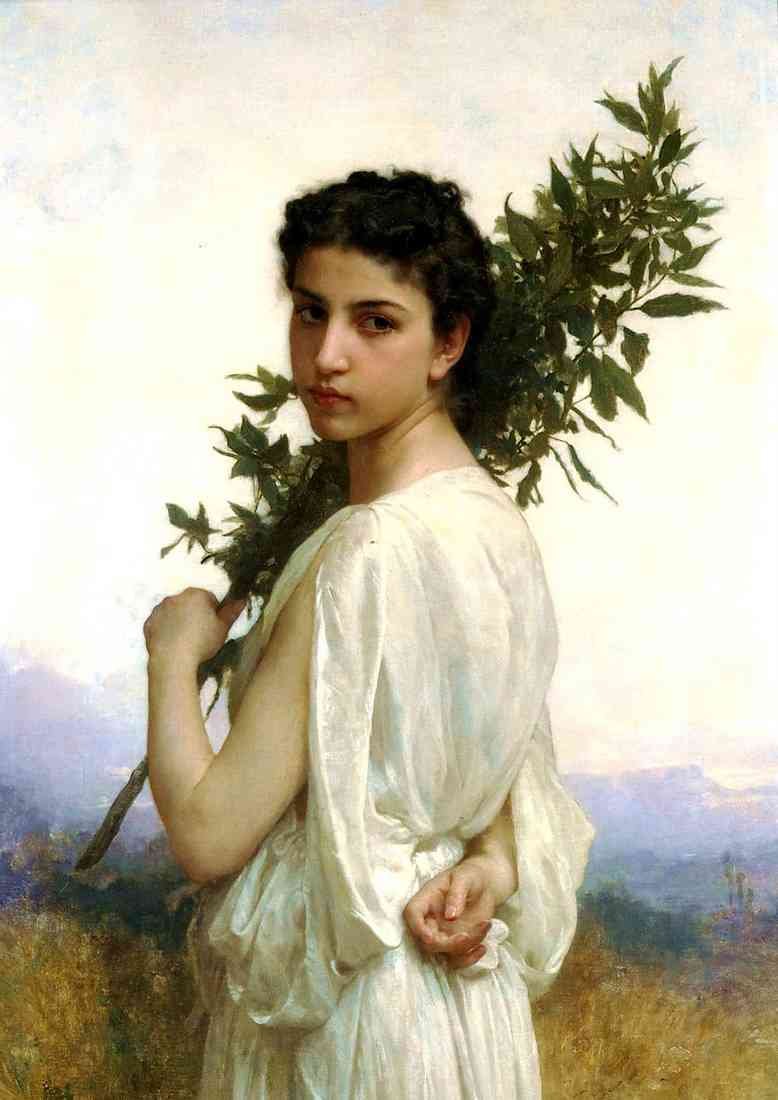 William Adolphe Bouguereau laurel branch A4 Photo Print
