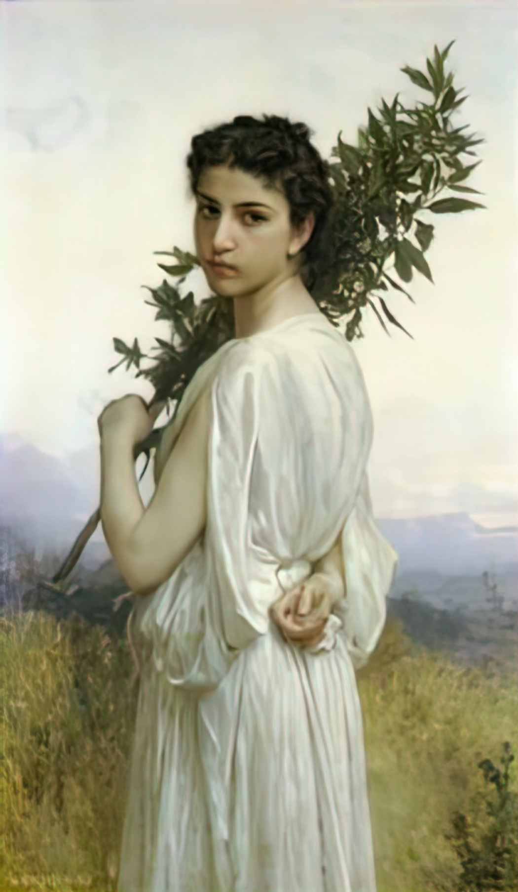 William Adolphe Bouguereau laurel branch Art A4 Photo Print