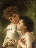 William Adolphe Bouguereau les enfants a l agneau Art A4 Photo Print