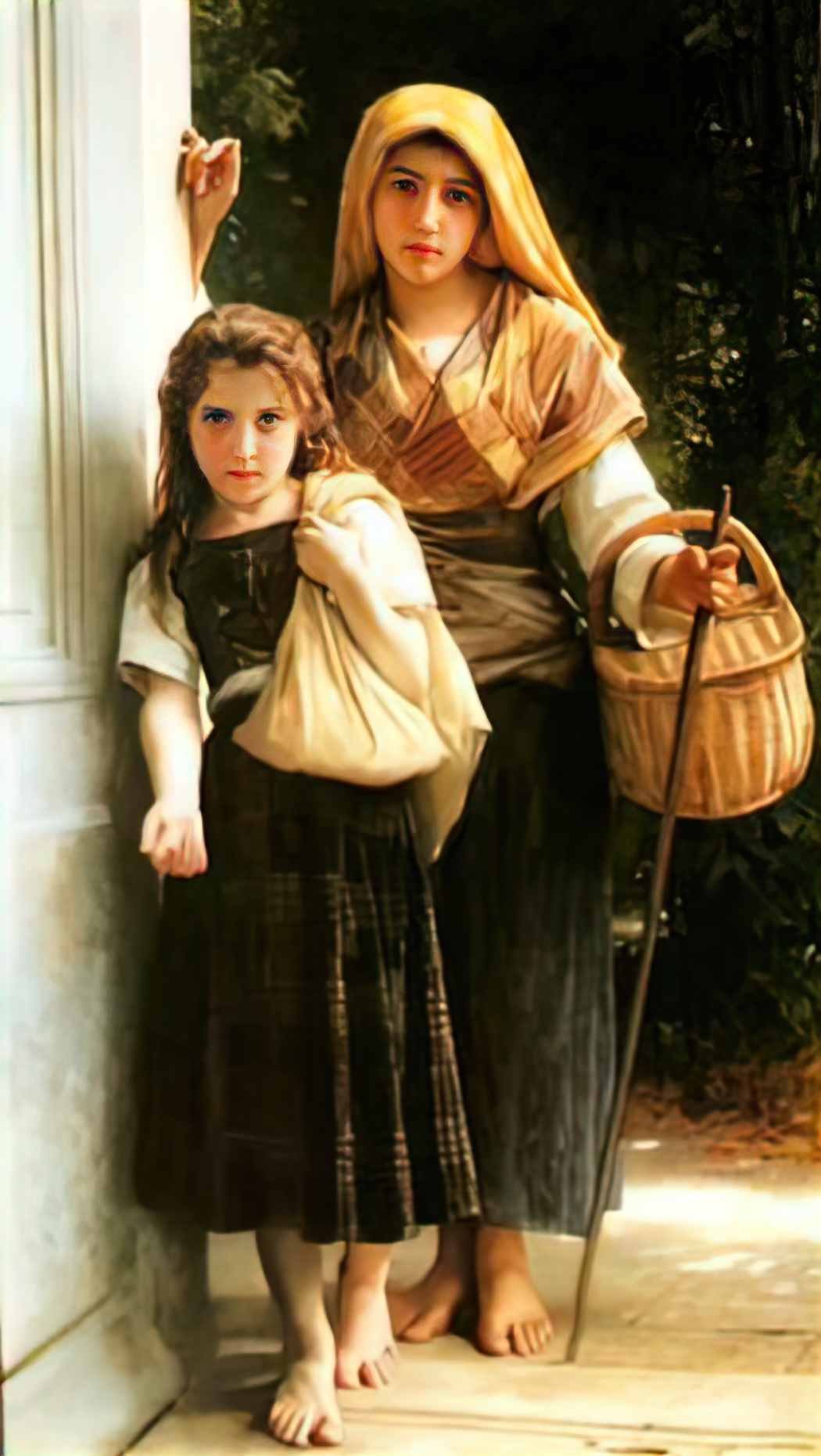 William Adolphe Bouguereau little beggar 1890 Art A4 Photo Print