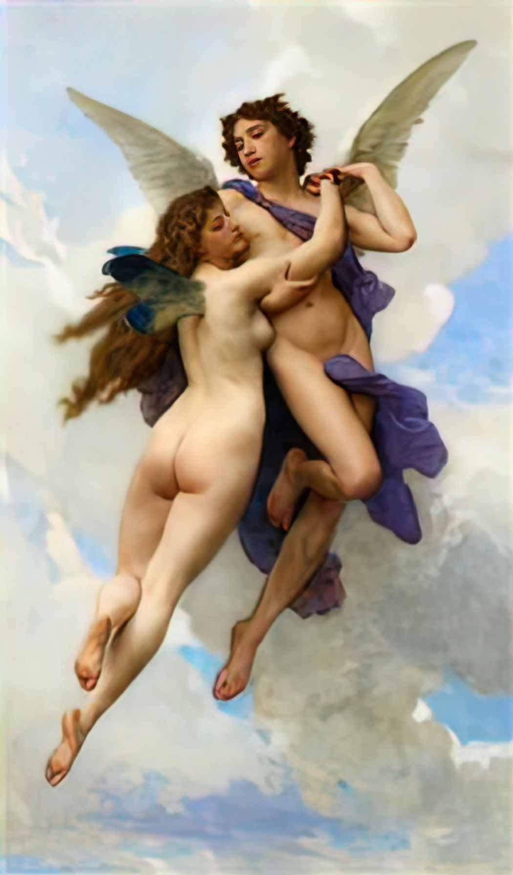William Adolphe Bouguereau love and psyche 1899 Art A4 Photo Print