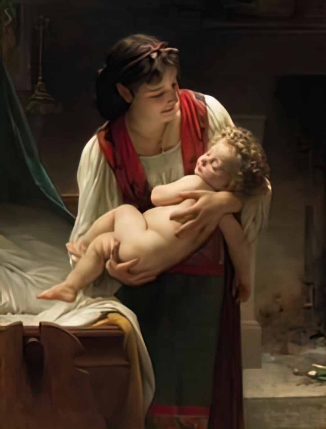 William Adolphe Bouguereau lullaby Art A4 Photo Print