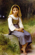 William Adolphe Bouguereau meditation Art A4 Photo Print