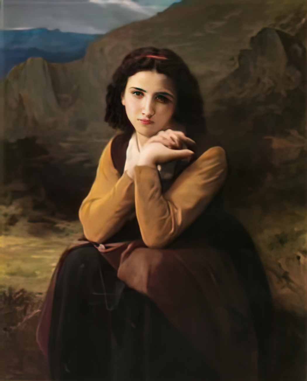 William Adolphe Bouguereau mignon 1869 Art A4 Photo Print