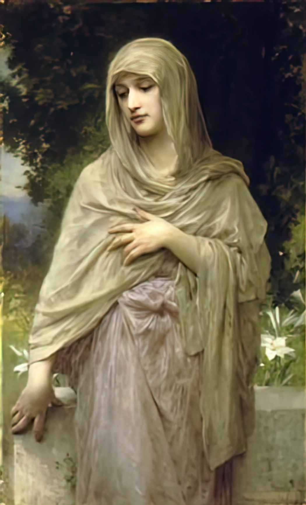 William Adolphe Bouguereau modesty 1902 Art A4 Photo Print