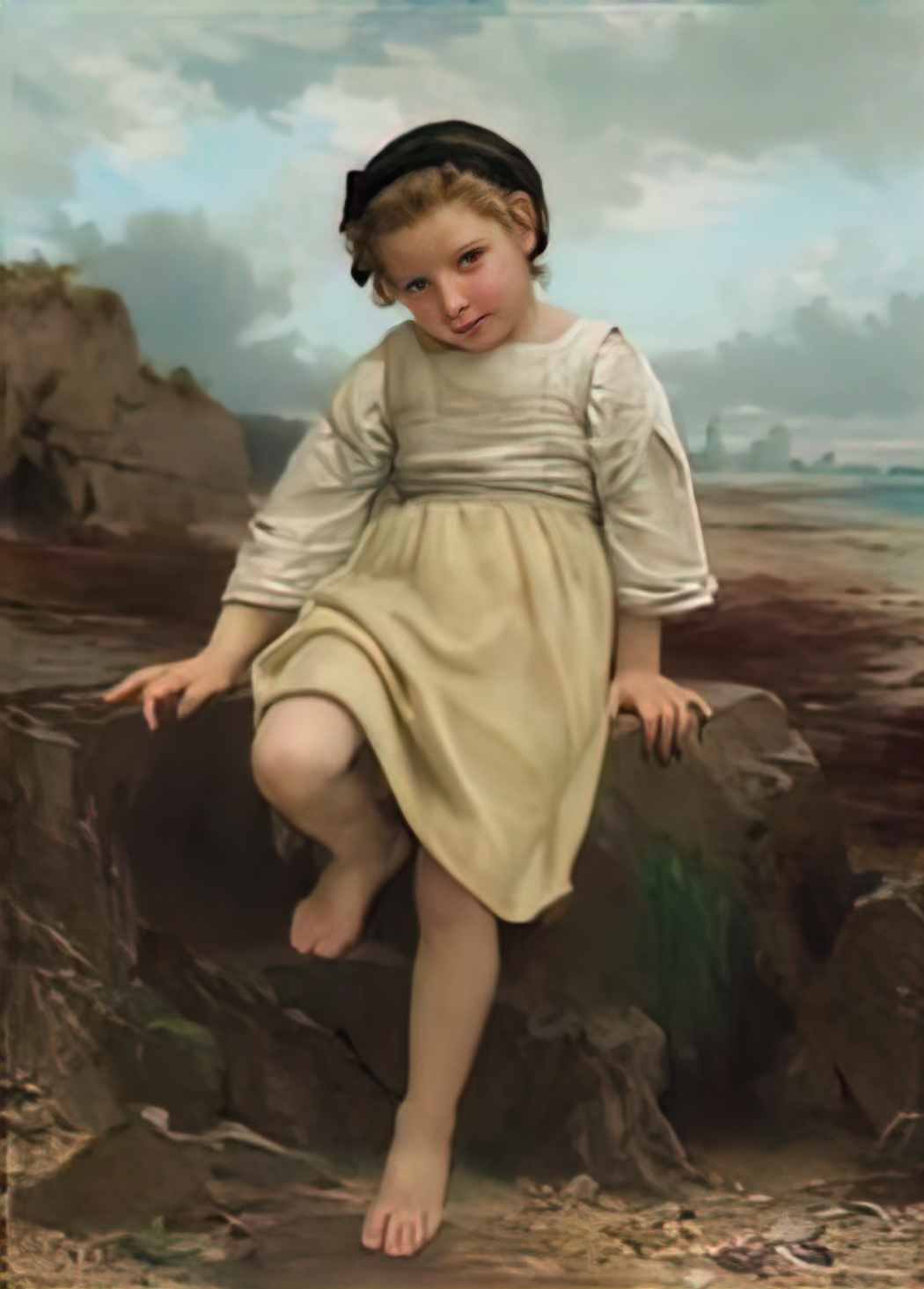 William Adolphe Bouguereau on the rock Art A4 Photo Print