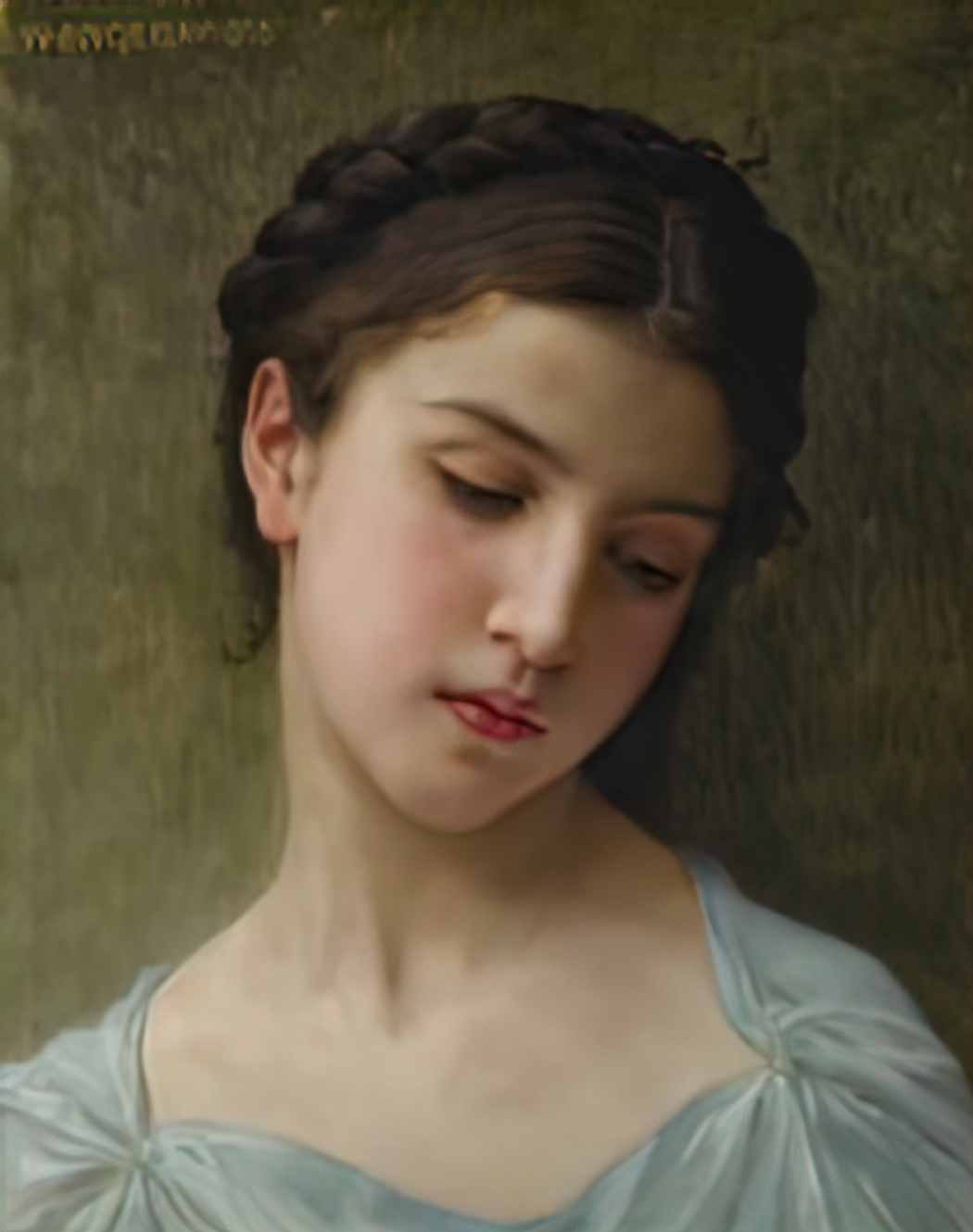 William Adolphe Bouguereau portrait de jeune fille Art A4 Photo Print