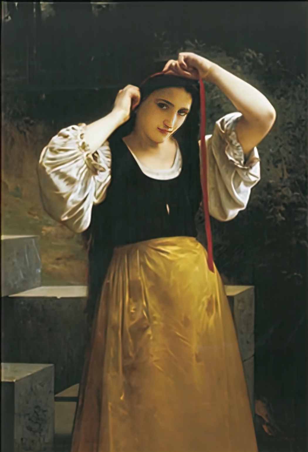 William Adolphe Bouguereau rustic toilet Art A4 Photo Print