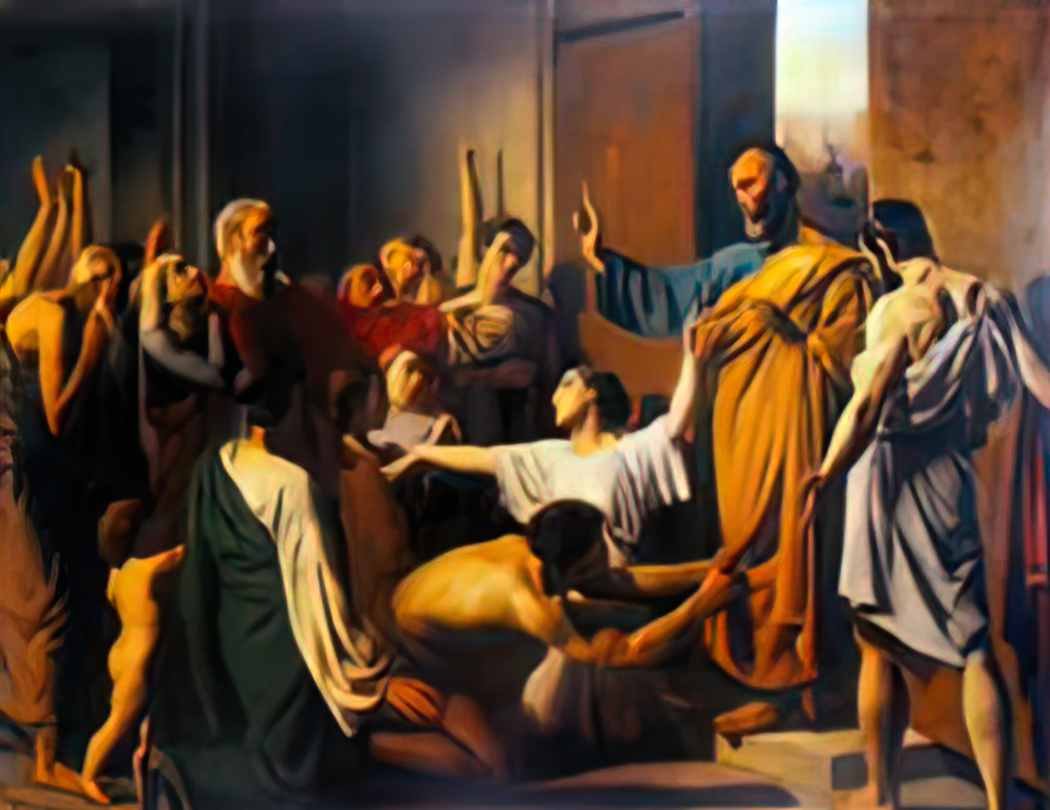 William Adolphe Bouguereau st peter after his delivery from prison by Art A4 Photo Print