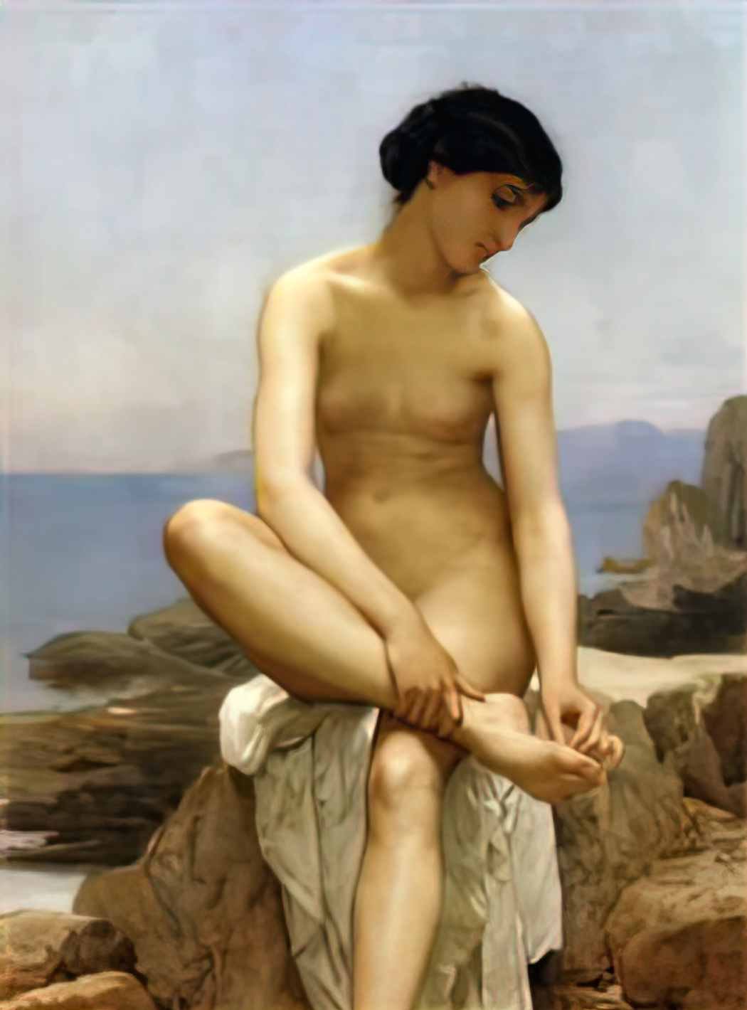 William Adolphe Bouguereau the bather 1879 Art A4 Photo Print