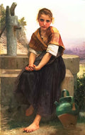 William Adolphe Bouguereau the broken pitcher 1891 Art A4 Photo Print