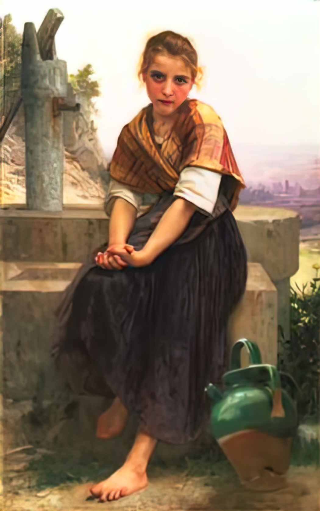 William Adolphe Bouguereau the broken pitcher 1891 Art A4 Photo Print
