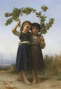 William Adolphe Bouguereau the cherry branch Art A4 Photo Print