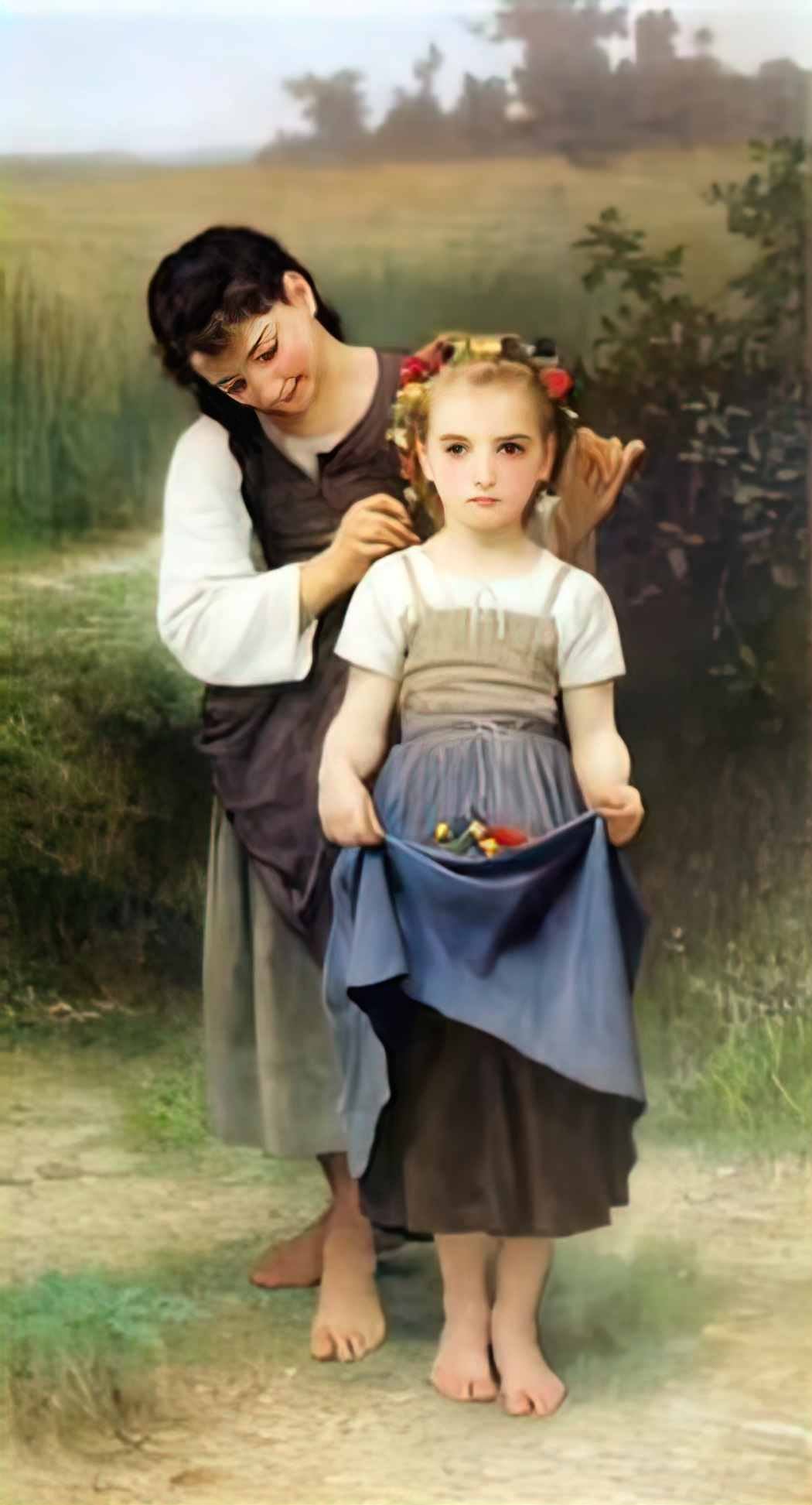 William Adolphe Bouguereau the jewel of the fields Art A4 Photo Print
