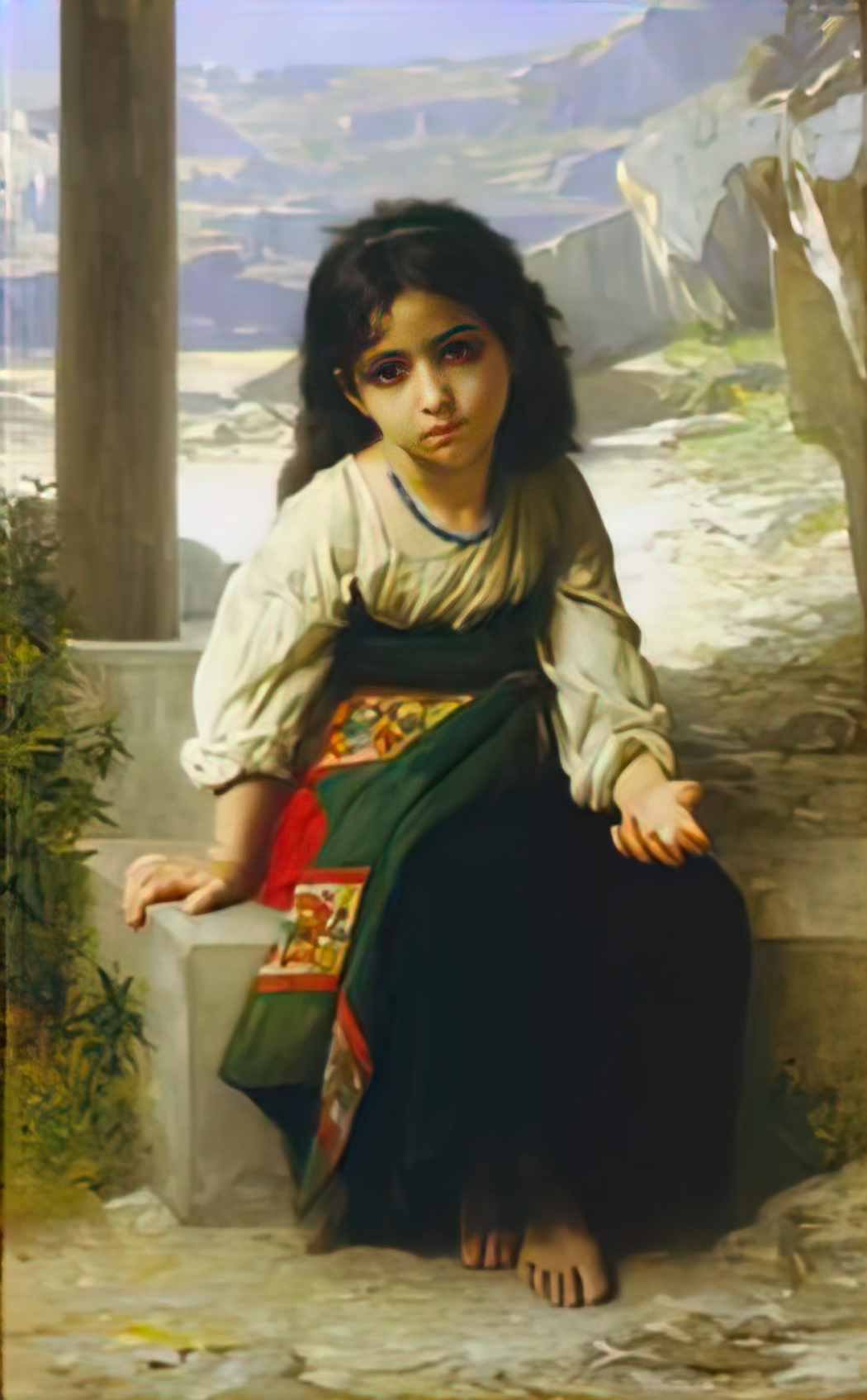 William Adolphe Bouguereau the little beggar 1880 Art A4 Photo Print