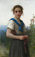 William Adolphe Bouguereau the little knitter Art A4 Photo Print