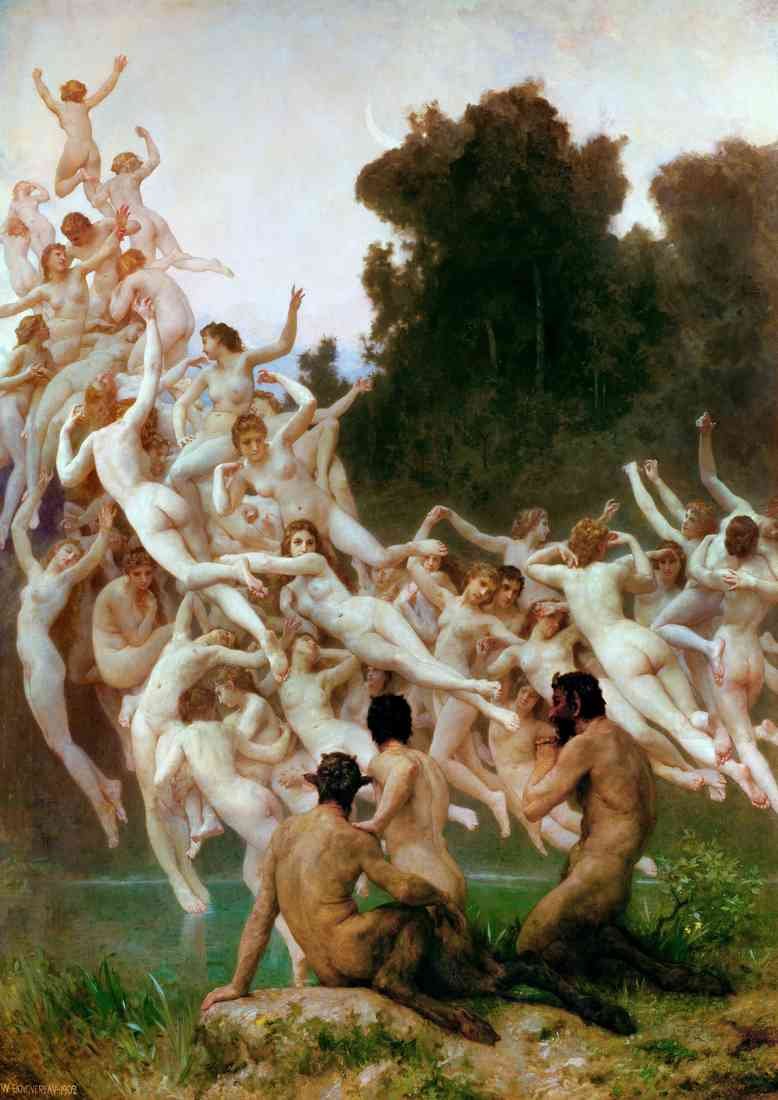 William Adolphe Bouguereau the oreads A4 Photo Print