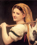William Adolphe Bouguereau the return of the market 1869 Art A4 Photo Print