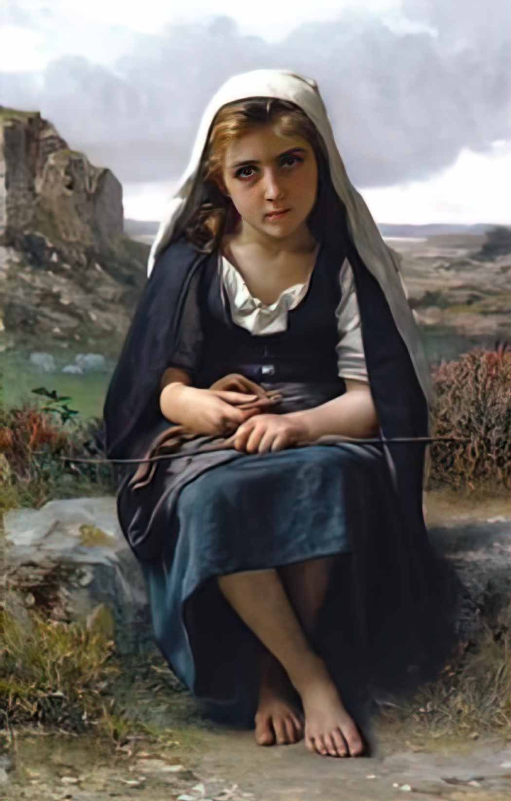 William Adolphe Bouguereau the shepherdess Art A4 Photo Print
