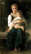 William Adolphe Bouguereau the two sisters 1877 Art A4 Photo Print