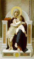 William Adolphe Bouguereau the virgin jesus and saint john baptist 18 Art A4 Photo Print
