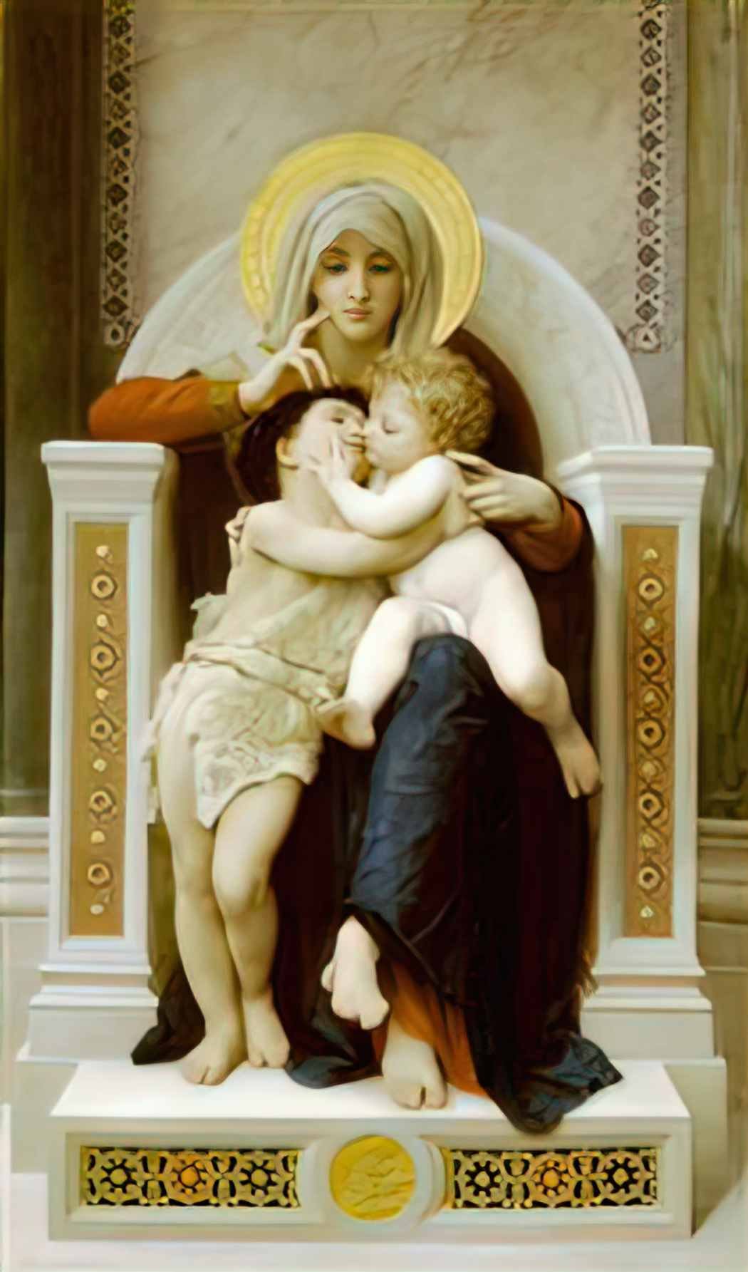 William Adolphe Bouguereau the virgin jesus and saint john baptist 18 Art A4 Photo Print
