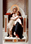 William Adolphe Bouguereau the virgin jesus and saint john baptist A4 Photo Print